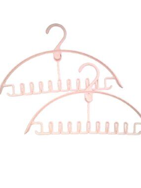 Multifunctional  Hanger Suitable for Scarves Ties Bras Lot of 2 Pink